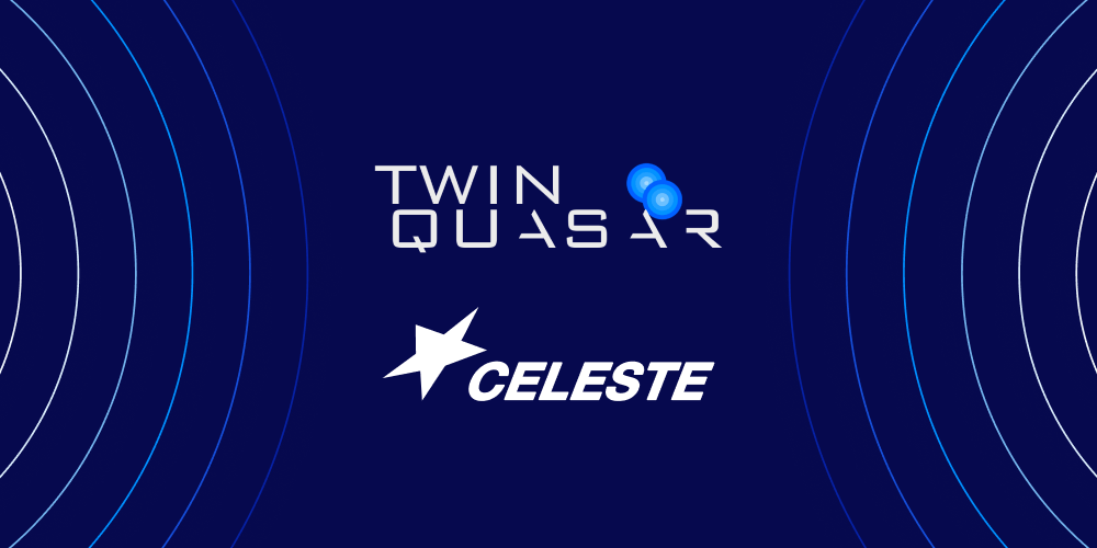 Twin Quasar and CELESTE logos for Filecoin Foundation blog