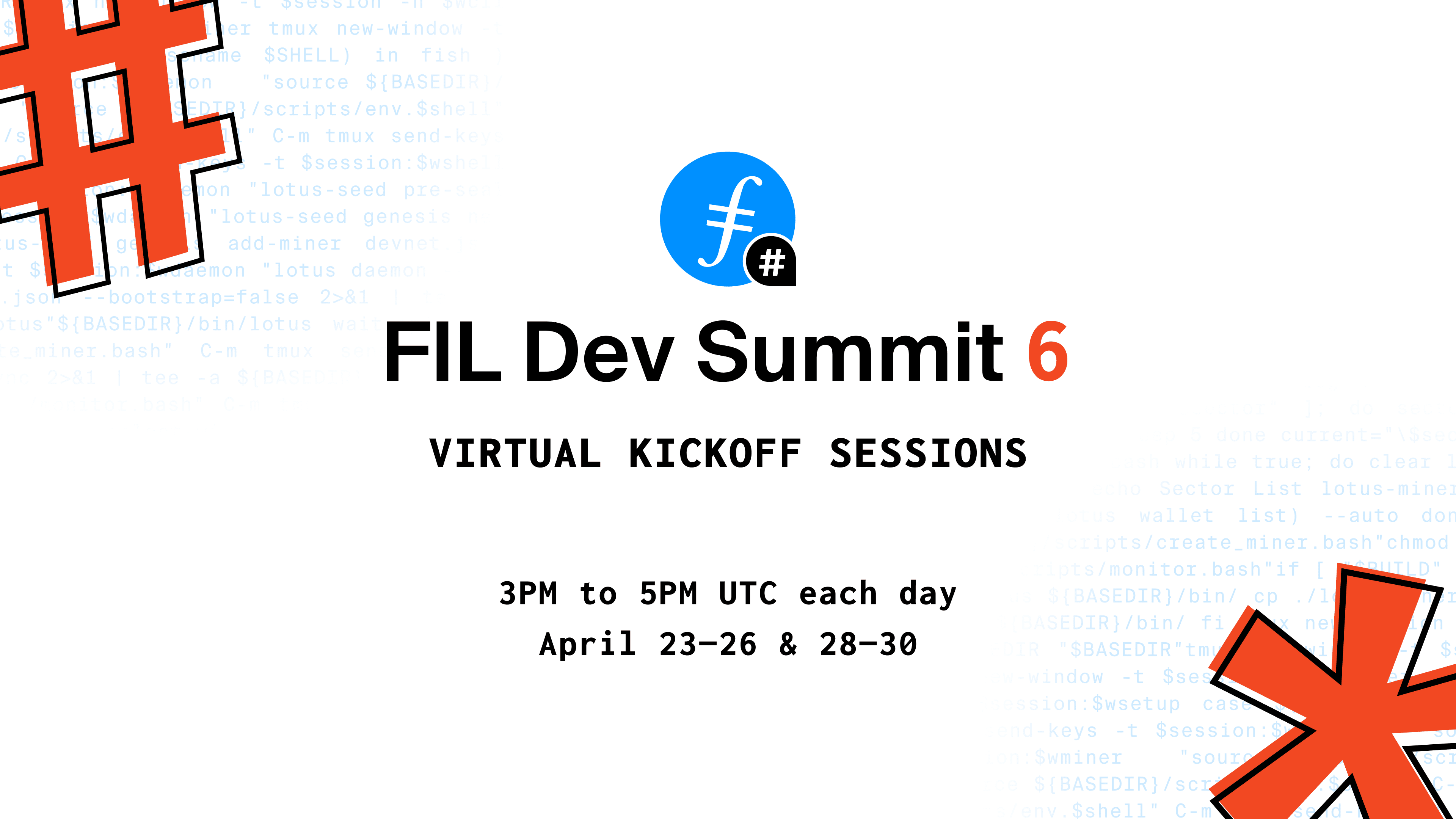FDS-6 Virtual Kickoff Sessions - Filecoin Event | Filecoin Foundation